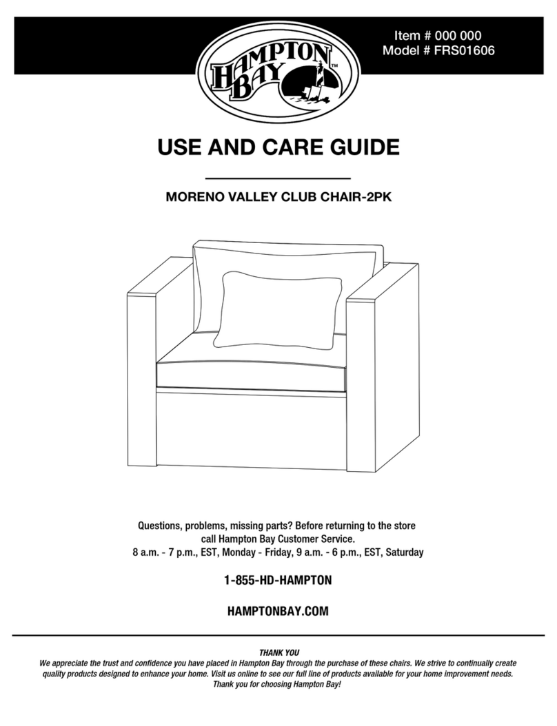 HAMPTON BAY MORENO VALLEY FRS01606 Use and care guide