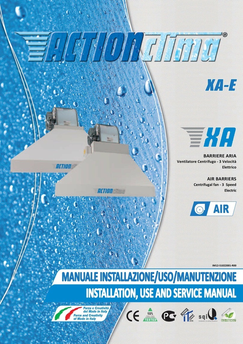 Action Clima XA Series INSTALLTION, USE AND SERVICE MANUAL