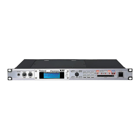Roland Fantom XR Operating and maintenance manual