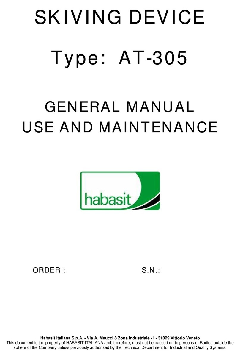 Habasit AT-305 General manual use and maintenance Habasit AT-305 General manual use and maintenance