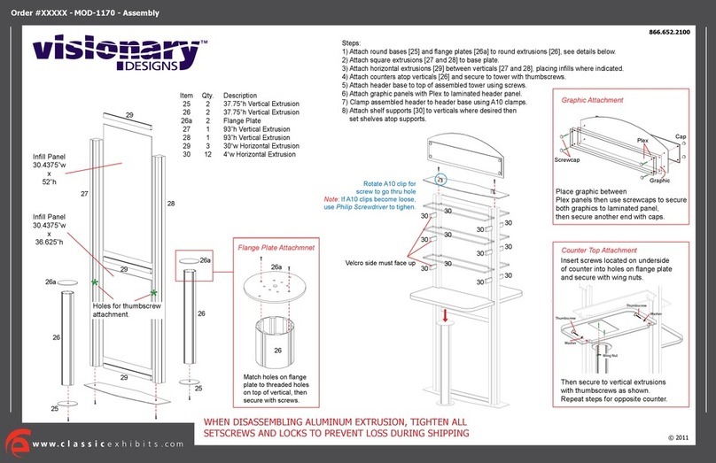 VISIONARY DESIGNS MOD-1170 User manual