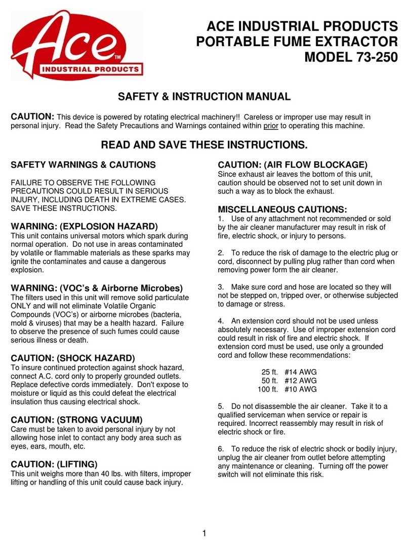 Ace 73-250 Safety & instruction manual
