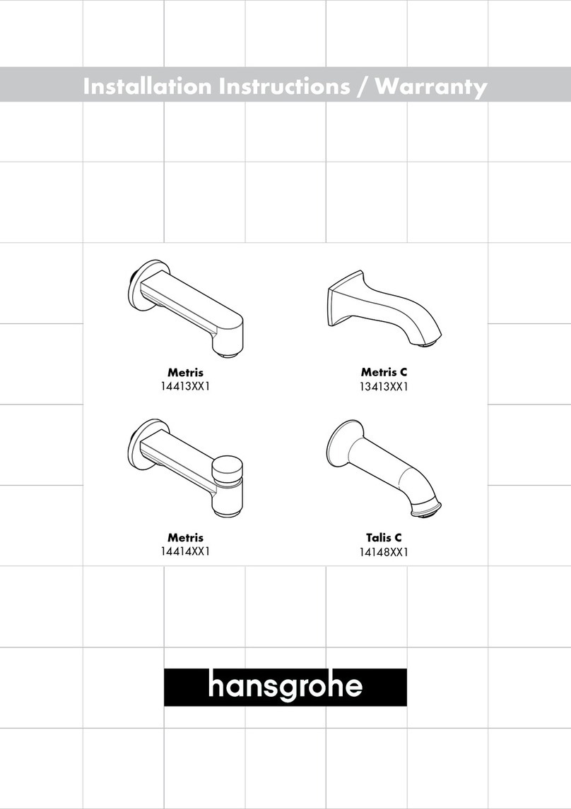 Hans Grohe Metris C Installation guide Hans Grohe Metris C Installation guide