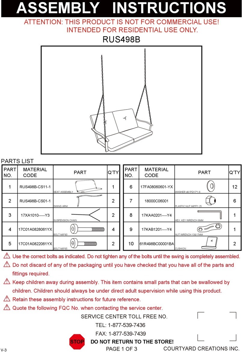 Courtyard Creations RUS498B Assembly instructions