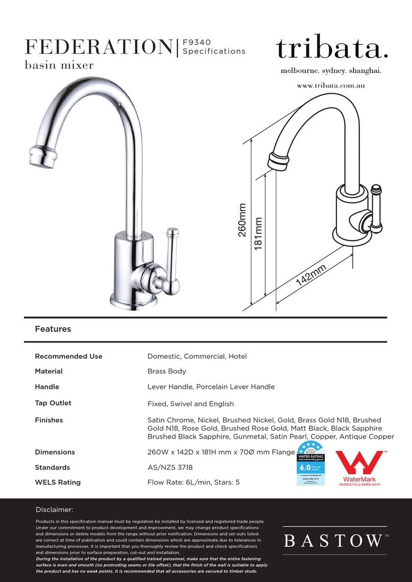 Bastow tribata FEDERATION F9340 quick start guide Bastow tribata FEDERATION F9340 quick start guide