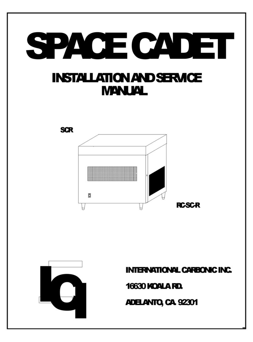 INTERNATIONAL CARBONIC SPACE CADET SCR Installation and service manual INTERNATIONAL CARBONIC SPACE CADET SCR Installation and service manual