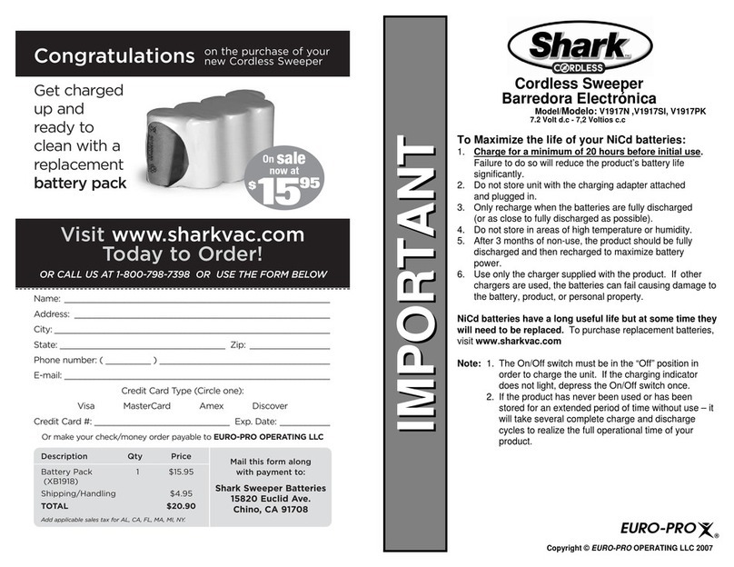 EUROPRO Shark CORDLESS V1917N manual