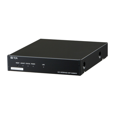Toa N-8000CO installation manual