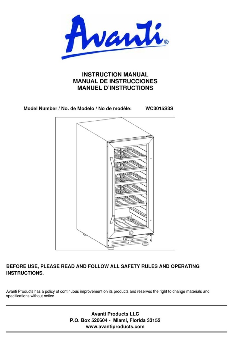 Avanti WC3015S3S User manual