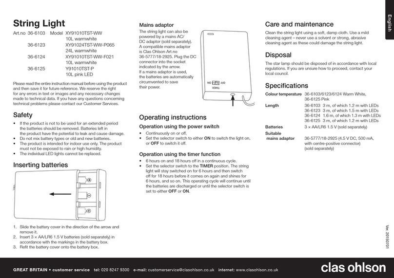 Clas Ohlson XY91010TST-WW User manual