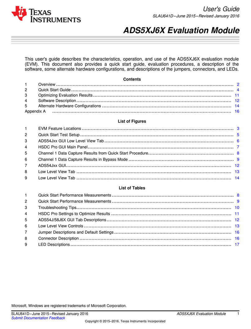 Texas Instruments ADS5XJ6XEVM User manual