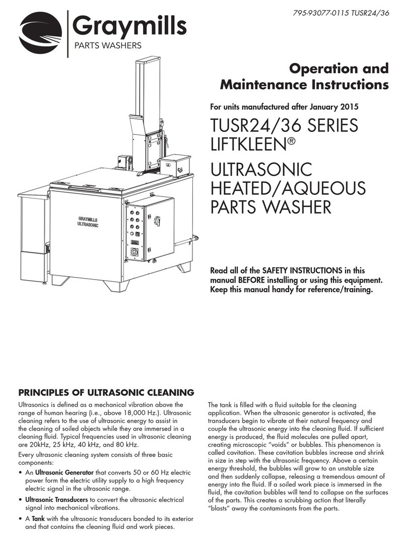 Graymills LIFTKLEEN TUSR24 Series Operation and maintenance instructions Graymills LIFTKLEEN TUSR24 Series Operation and maintenance instructions