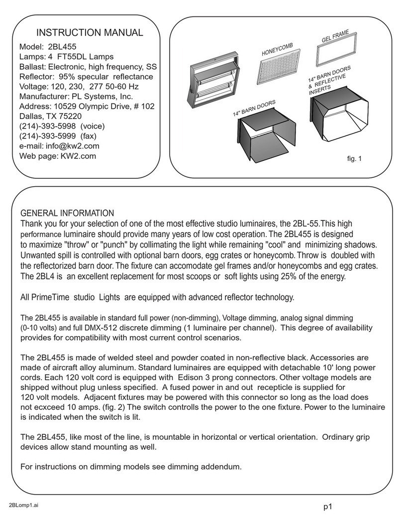 Primetime 2BL455 instruction manual