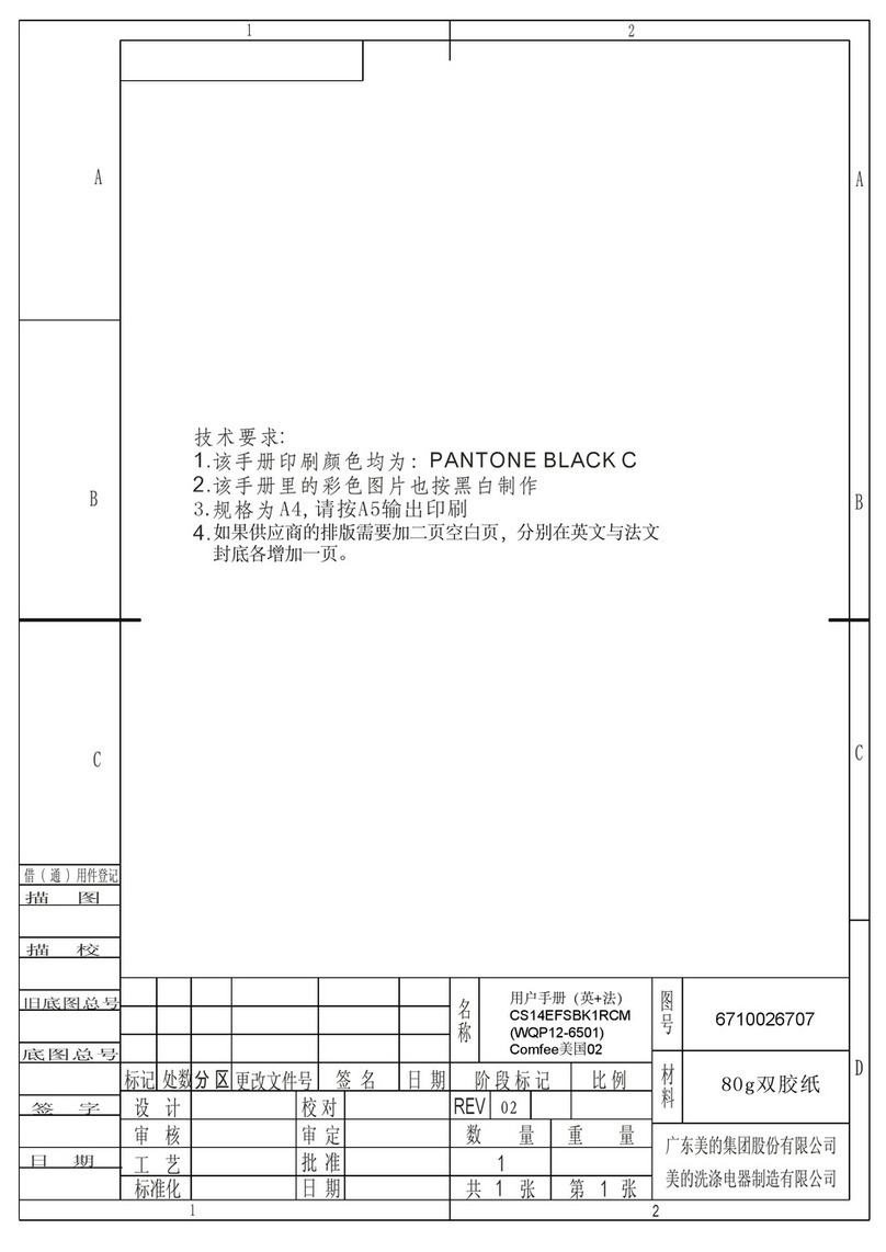 Comfee CS14EFSBK1RCM User manual Comfee CS14EFSBK1RCM User manual
