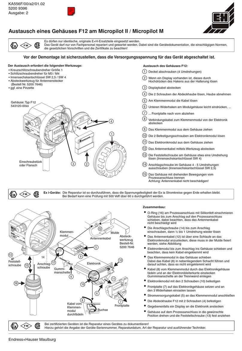 Endress+Hauser Micropilot II manual