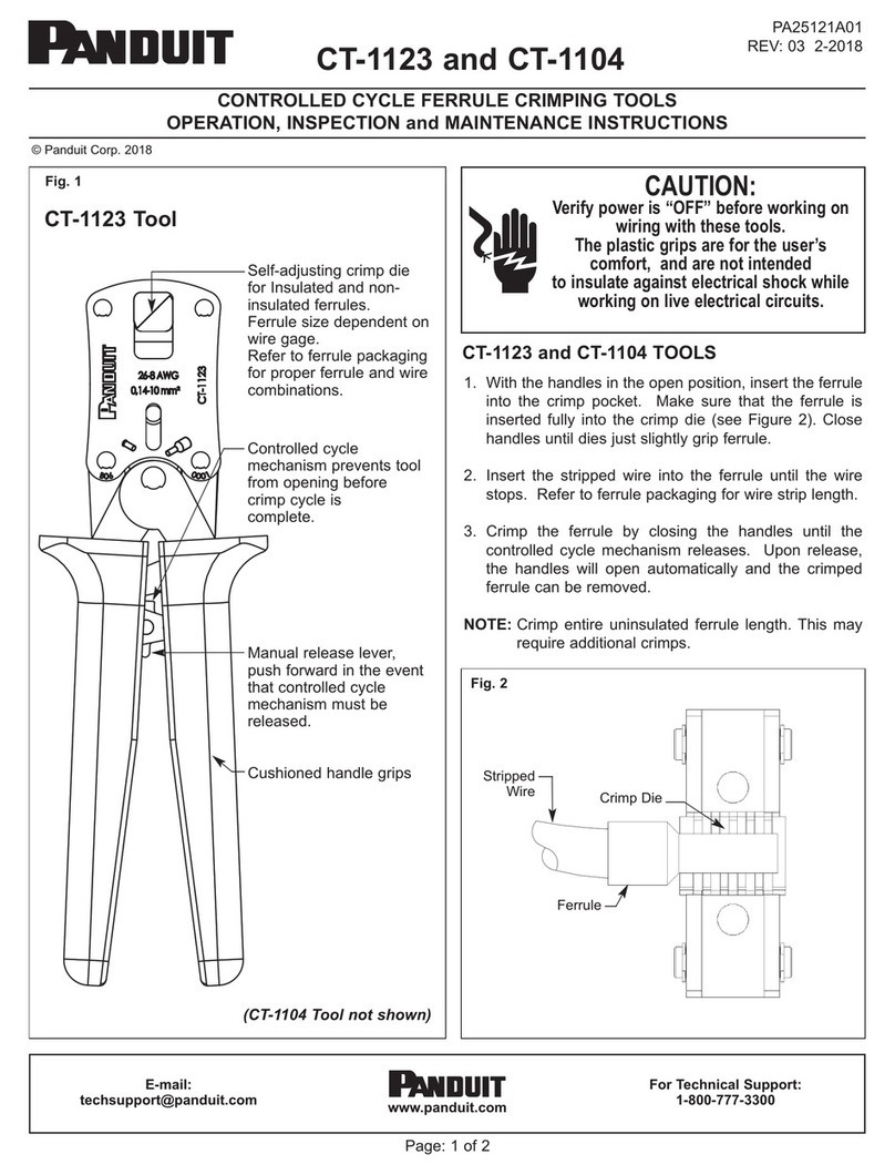 Panduit CT-1123 Instruction Manual Panduit CT-1123 Instruction Manual