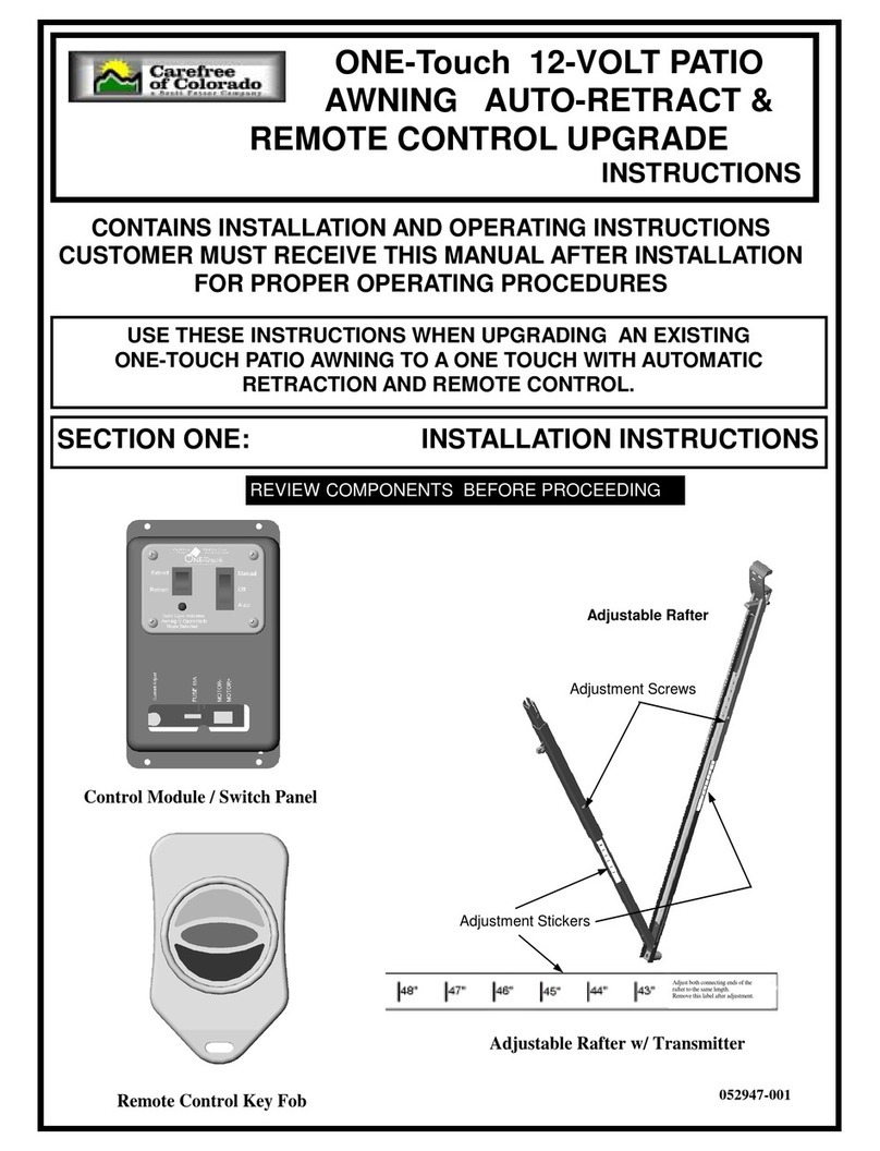 Carefree of Colorado ONE-Touch instructions