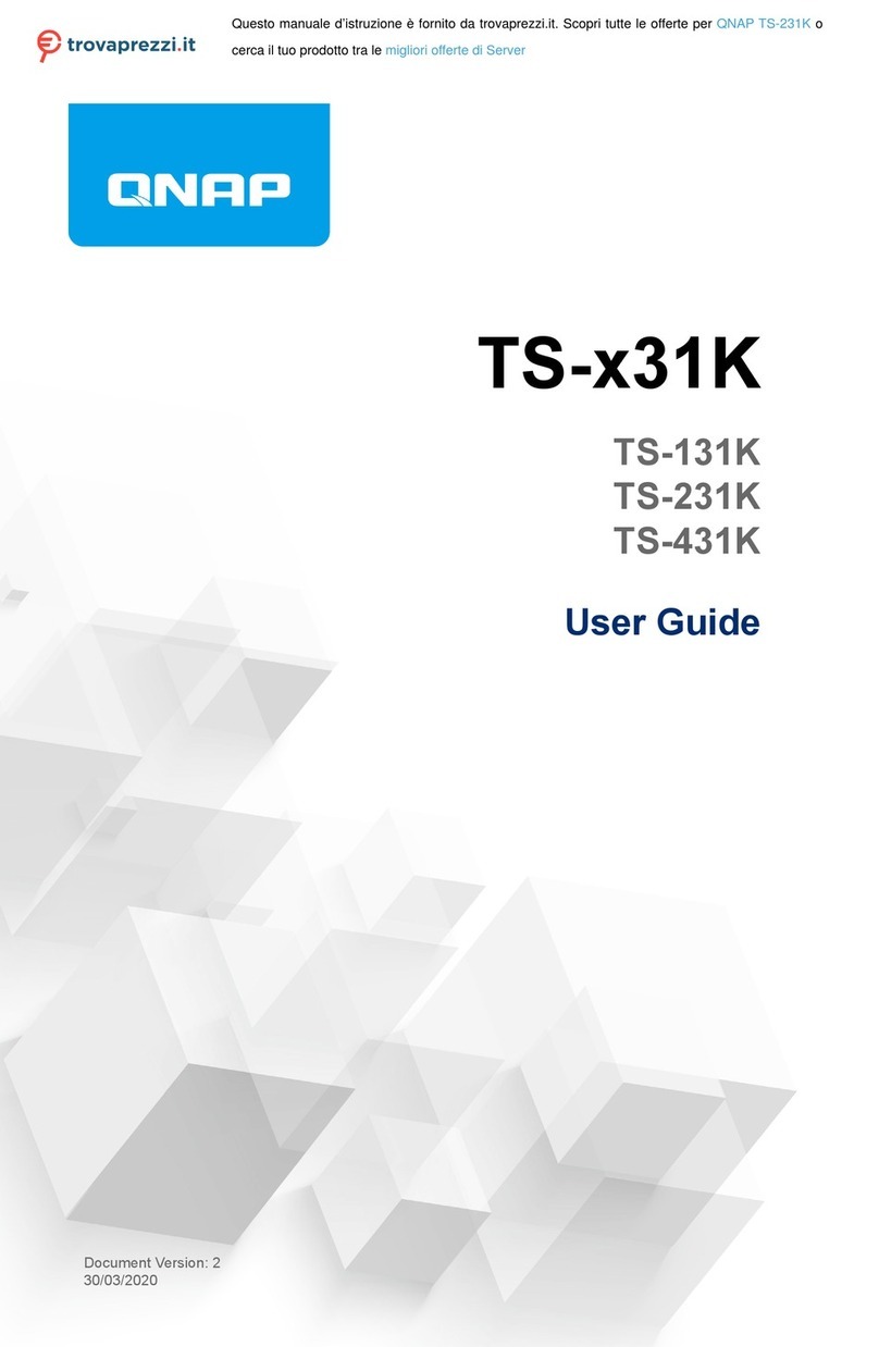 QNAP TS- 31K Series User manual QNAP TS- 31K Series User manual
