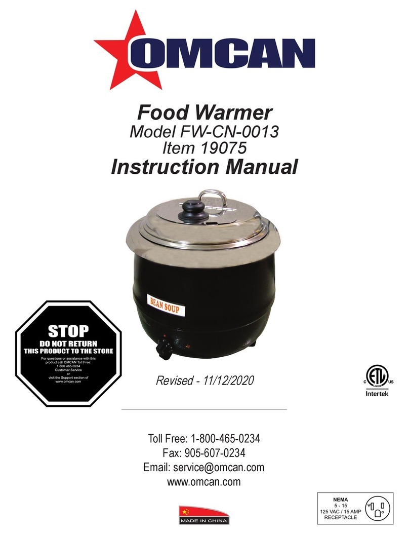 Omcan FW-CN-0013 instruction manual