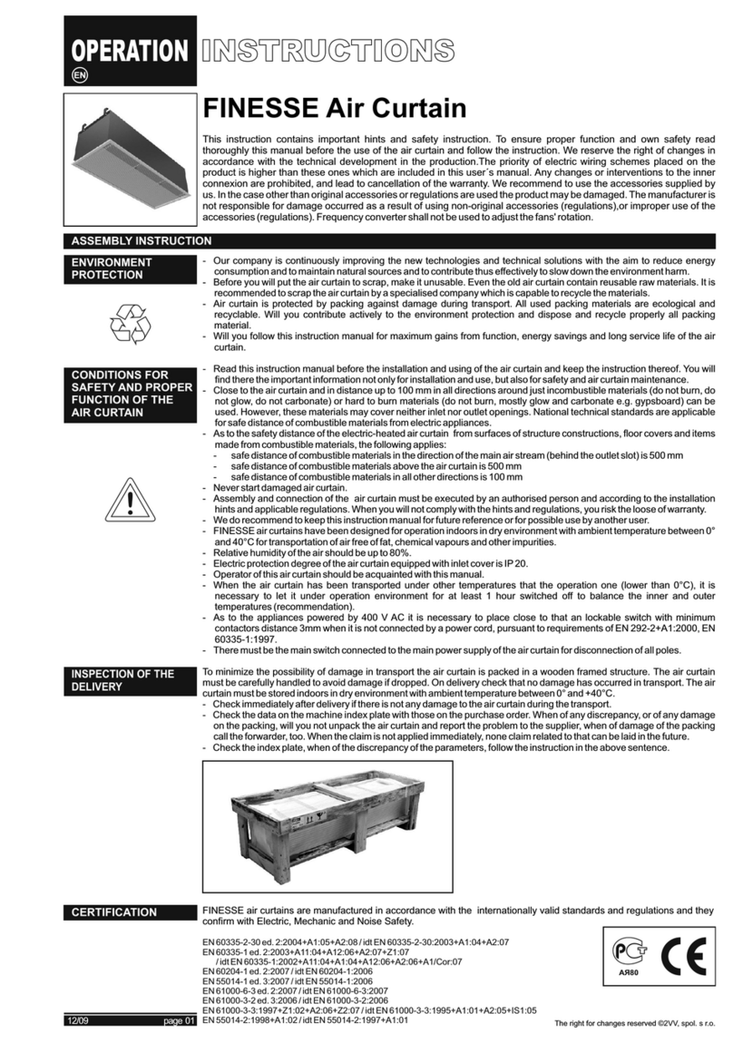 Finesse VCS -F-B-10S Operation instructions