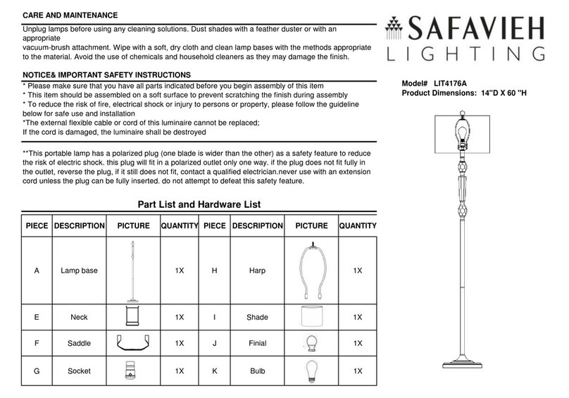 Safavieh LIT4176A quick start guide