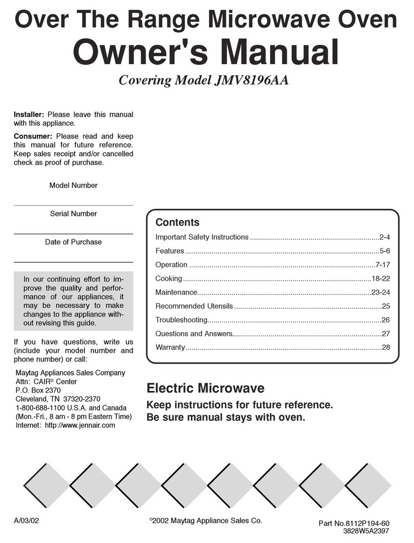Maytag JMV8196AA owner's manual