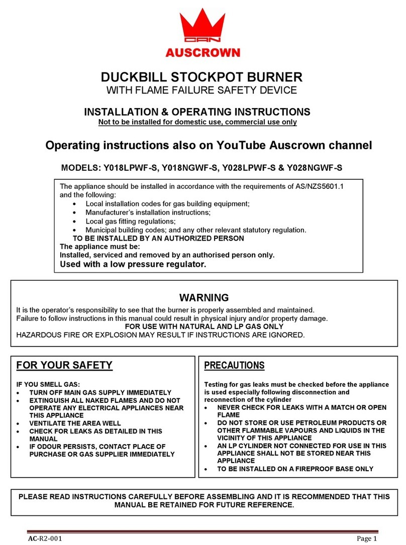 Auscrown Y018LPWF-S Manual