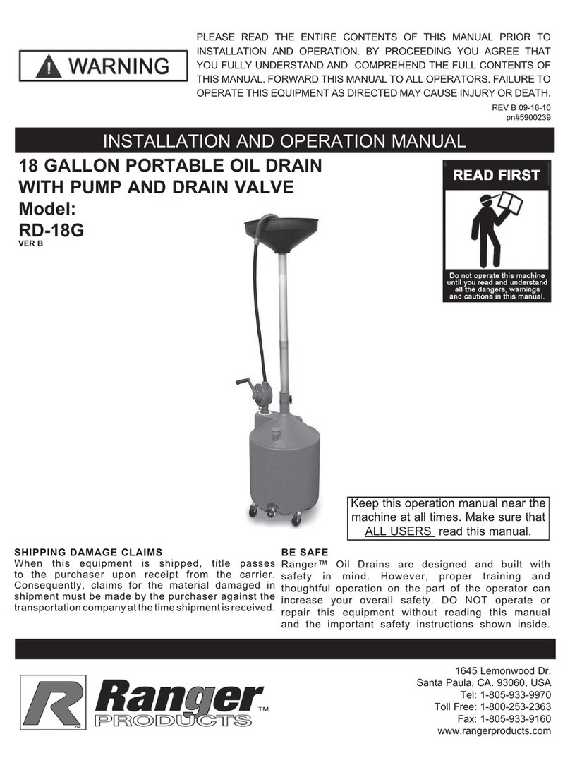 Ranger Products RD-18G Installation and operation manual