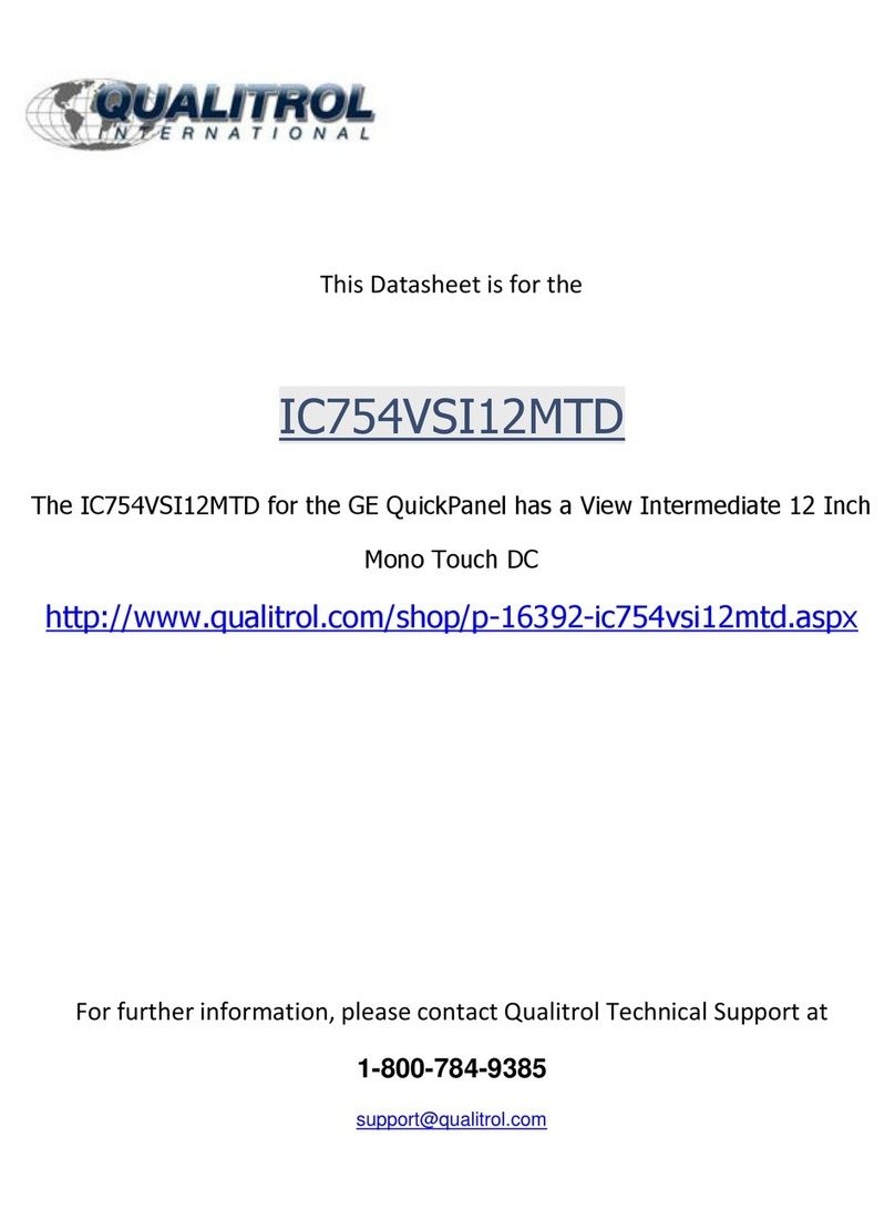 GE QuickPanel+ IC754VSI12MTD User manual