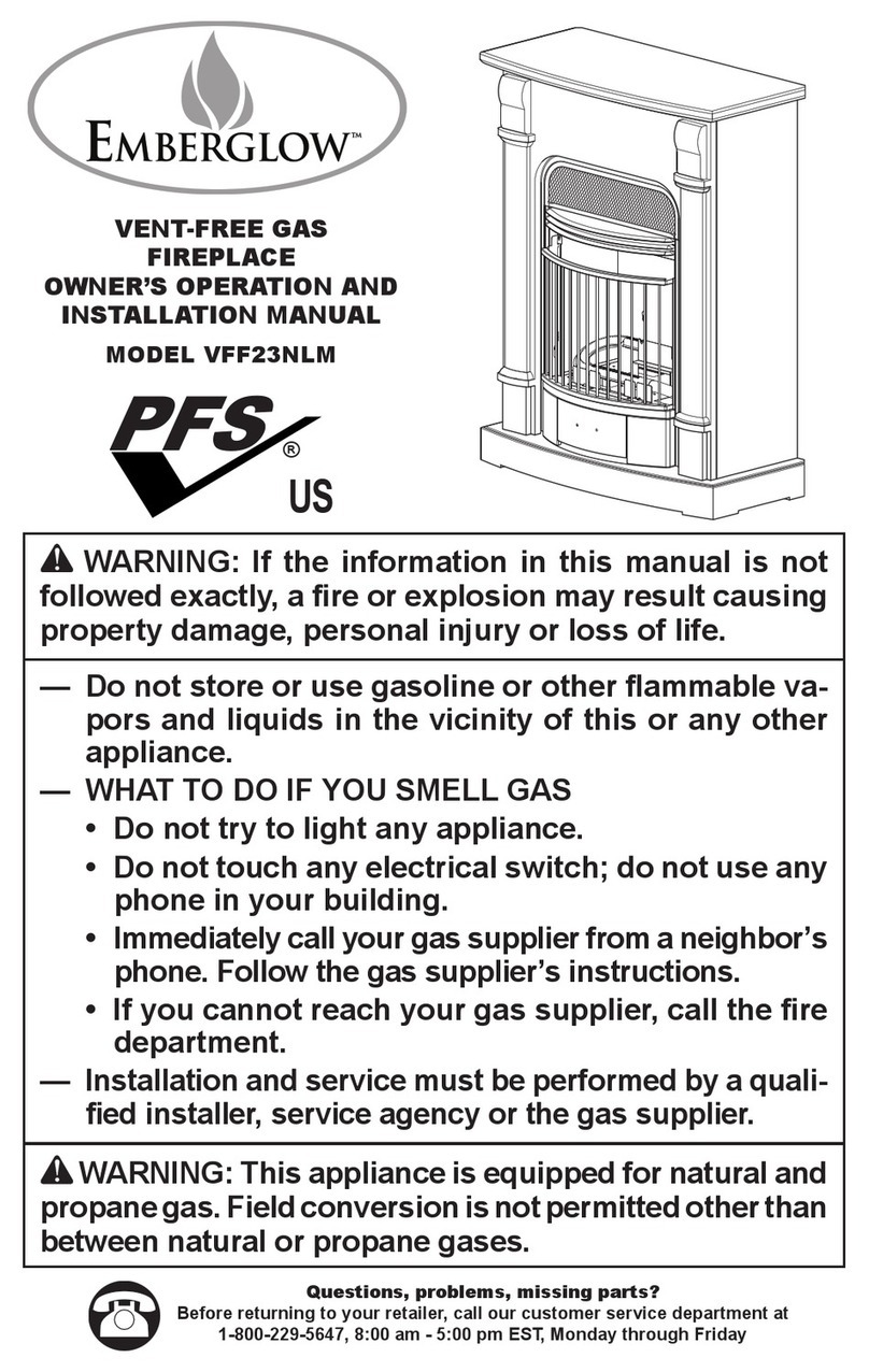 EmberGlow VFF23NLM OWNER'S OPERATION AND INSTALLATION MANUAL