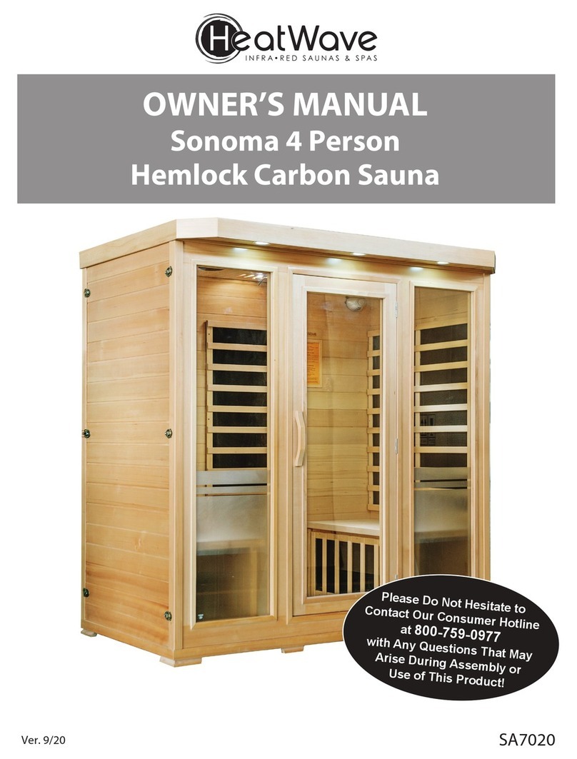 Heat Wave Sonoma 4 Person Hemlock Carbon Sauna owner's manual