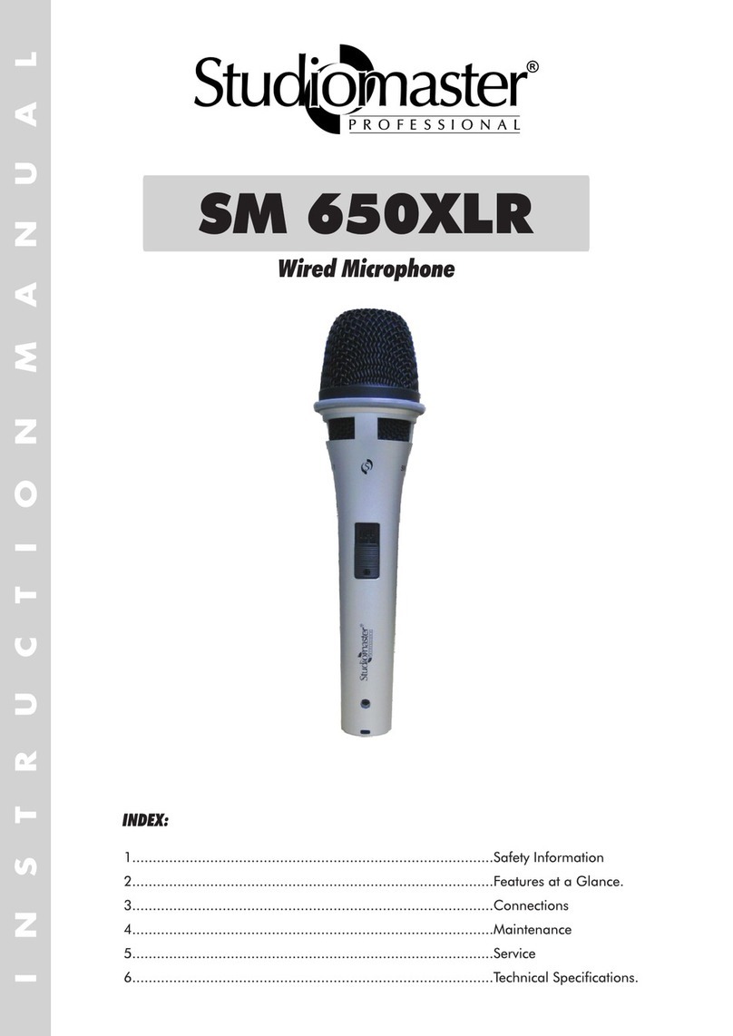 Studiomaster Professional SM 650XLR quick start guide