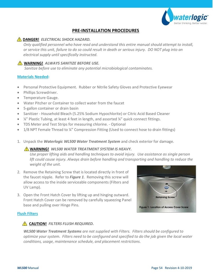 WaterLogic WL500 - Sparkling Reference guide