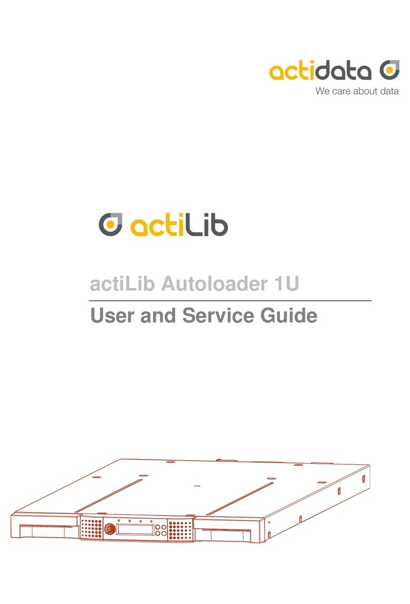 Actidata actiLib Autoloader 1U User's and service guide