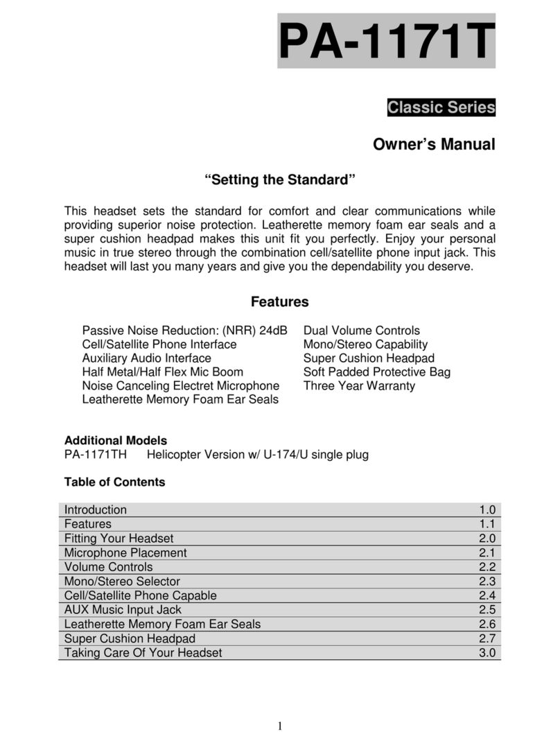 Pilot Communications Classic Series owner's manual