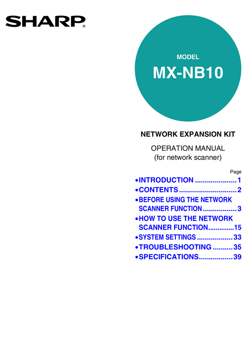 Sharp MX-NB10 User manual