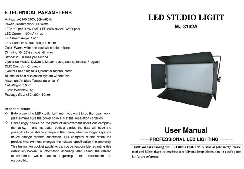 MJ LED LIGHTNING MJ-3192A user manual