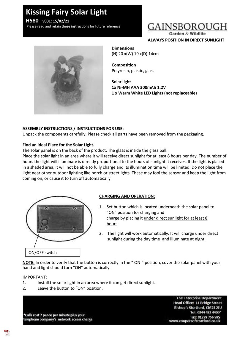 Gainsborough H580 Instructions for use