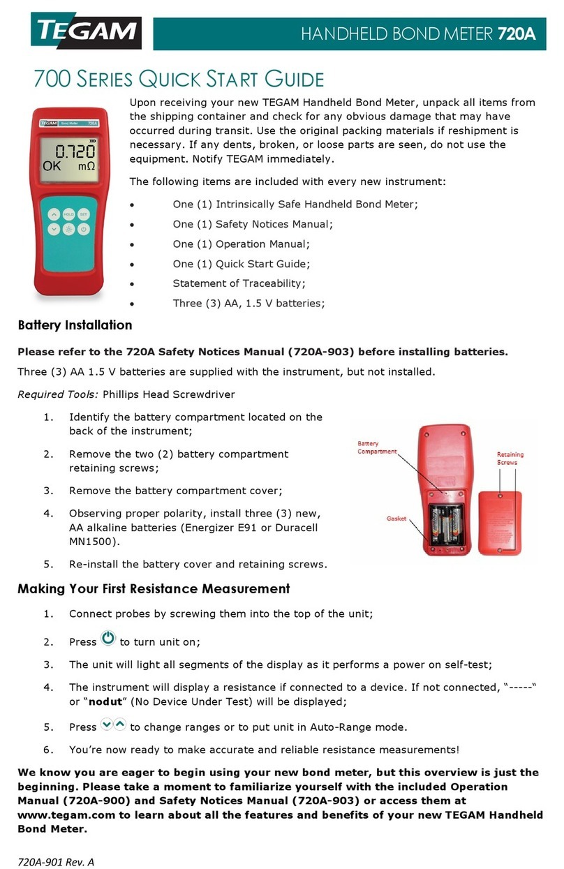 Tegam 720A User manual