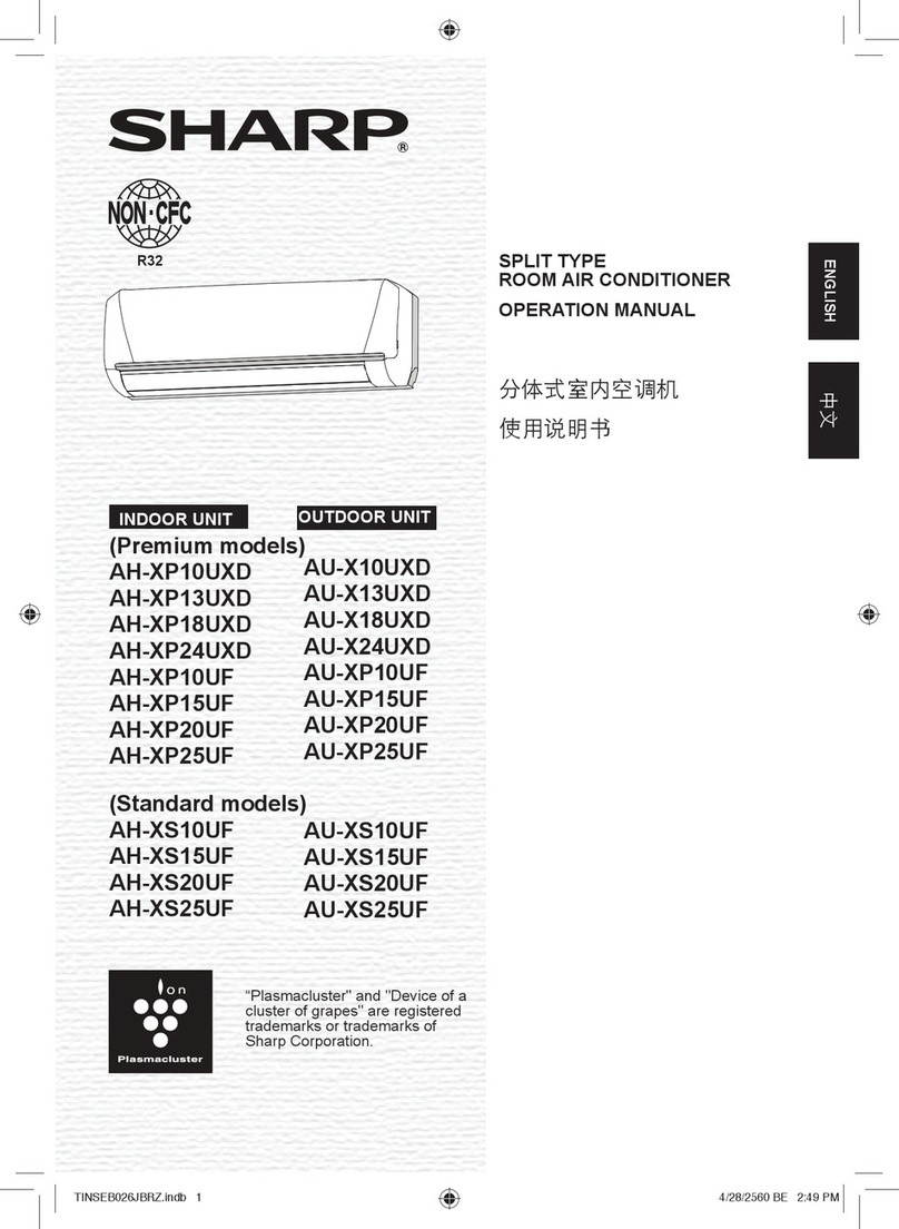 Sharp AU-X18UXD User manual