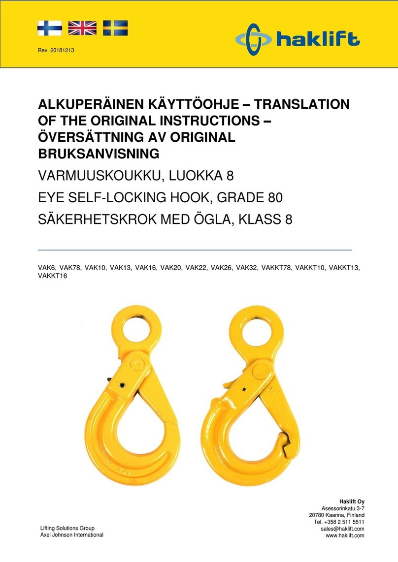 Haklift VAK6 User manual