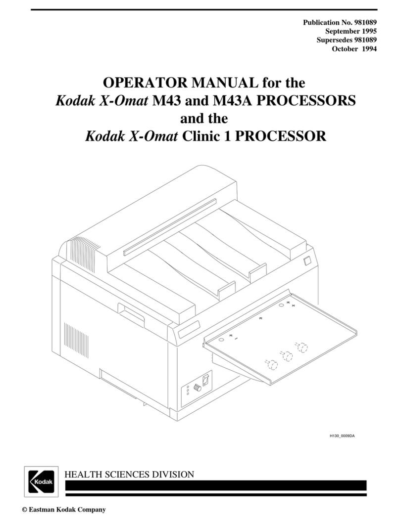 Kodak X-Omat M43 PROCESSOR User manual