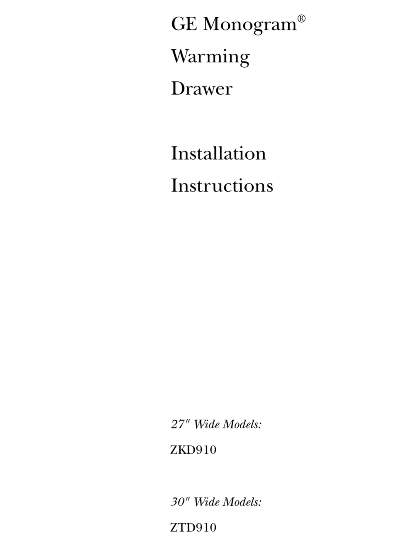 GE Monogram ZKD910 installation instructions