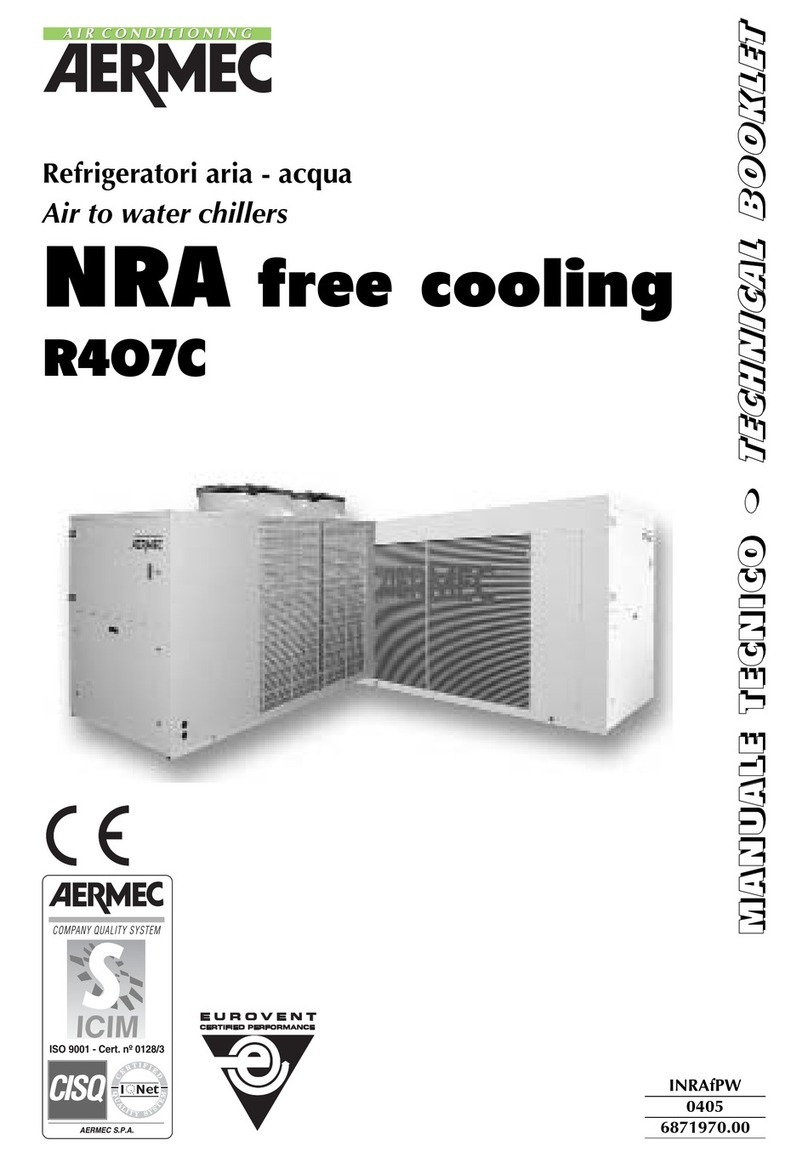 AERMEC NRA F 275 A Installation and operation manual