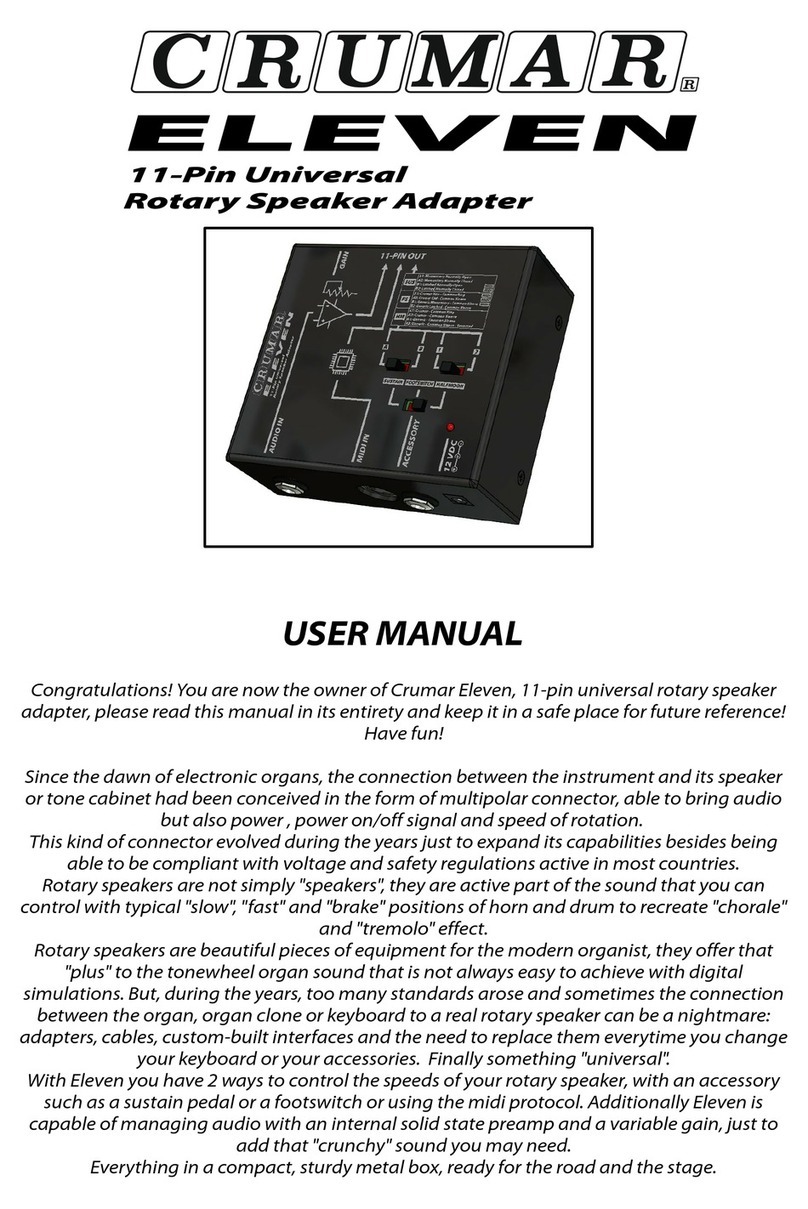 Crumar Eleven user manual