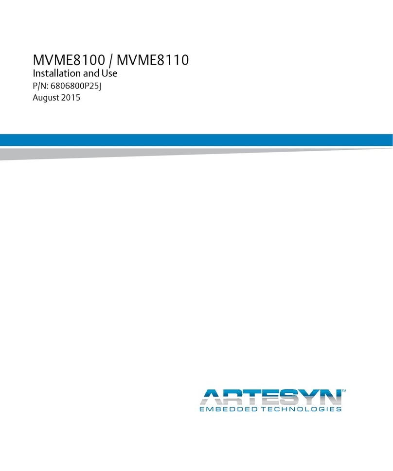 ARTESYN EMBEDDED TECHNOLOGIES MVME8100 Quick start guide
