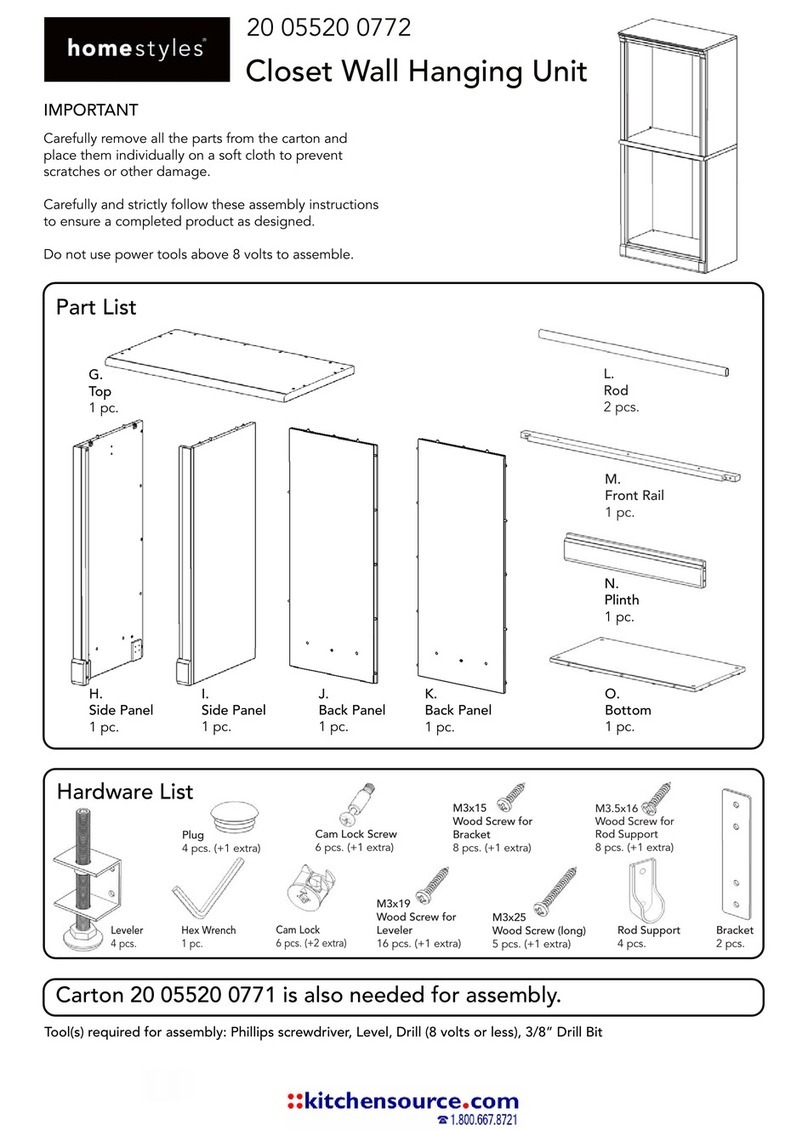Home Styles 20 05520 0772 User manual Home Styles 20 05520 0772 User manual