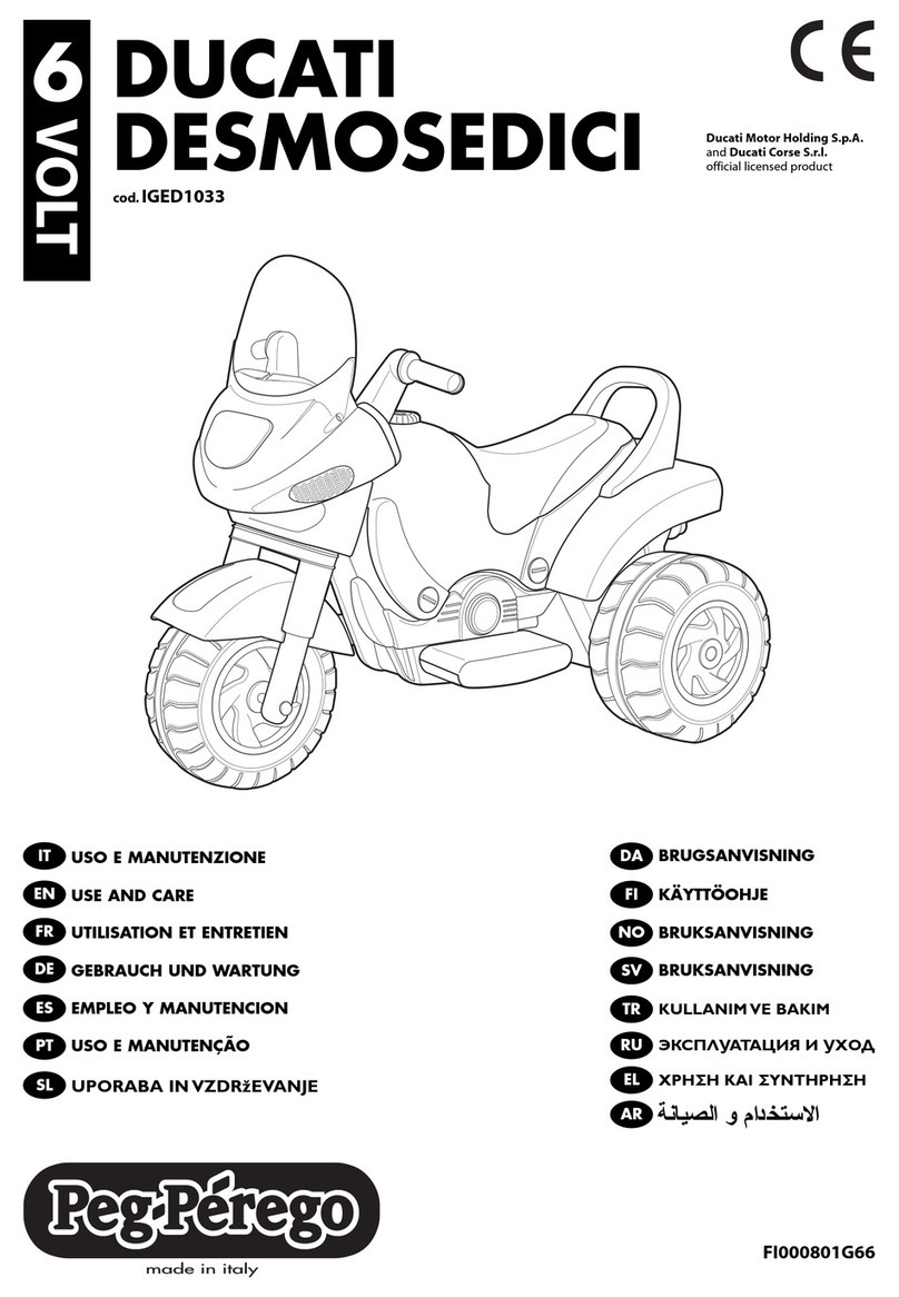 Peg-Perego DUCATI DESMOSEDICI IGED1033 Use and care