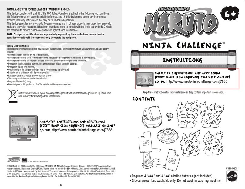 Mattel NARUTO SHONEN JUMP'S NINJA CHALLENGE User manual