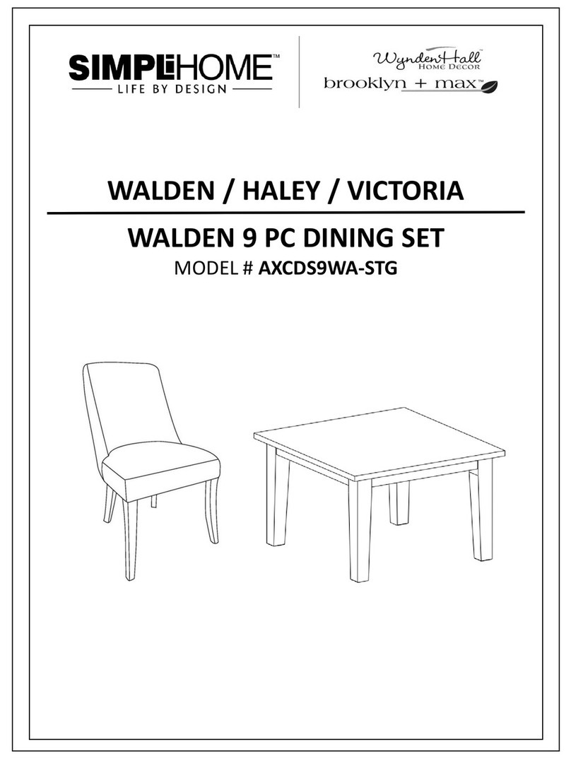 Simpli Home WyndenHall brooklyn+max AXCDS9WA-STG User manual